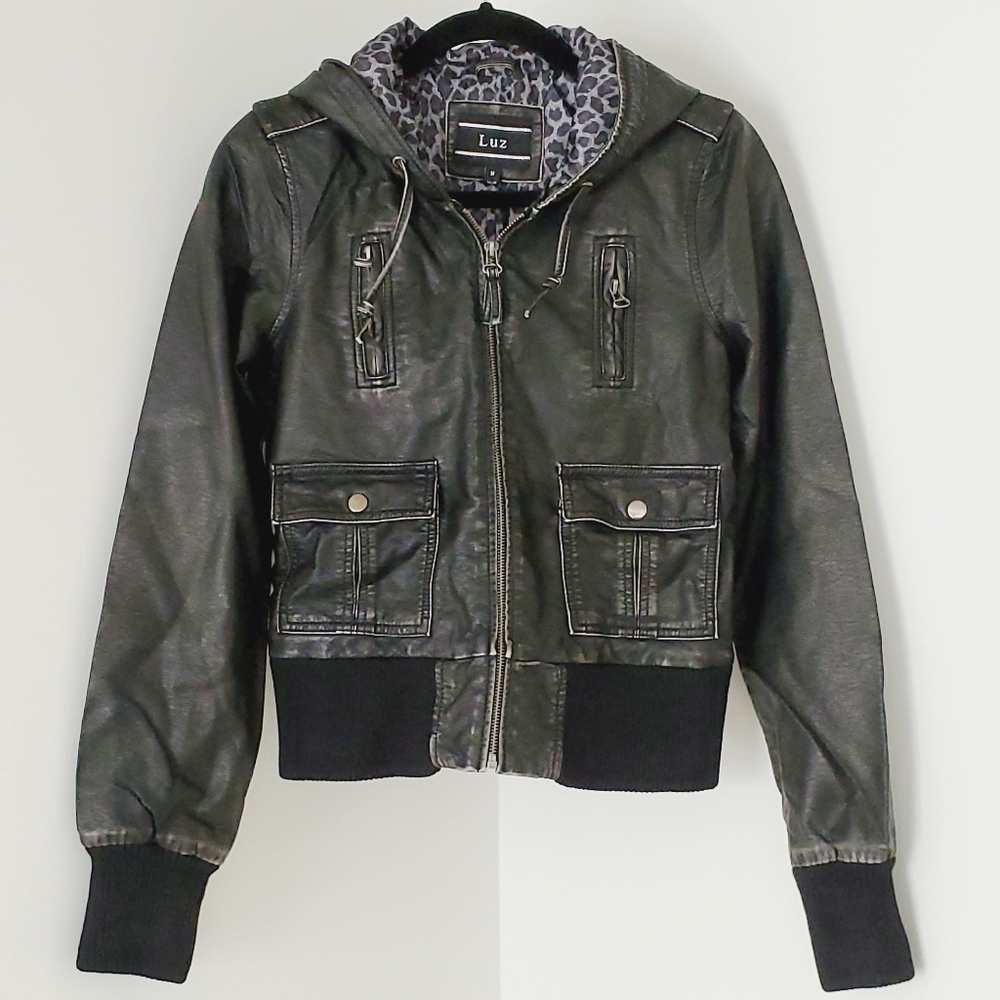 Faux leather jacket